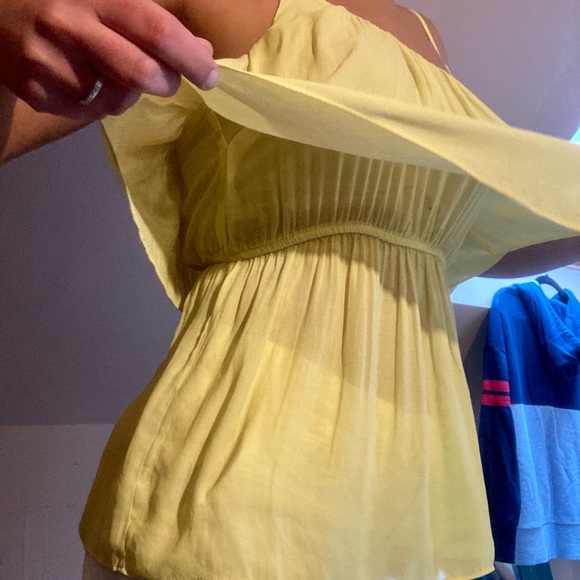 Forever21 Yellow Layered Flowy Tank Top - Picture 6 of 6